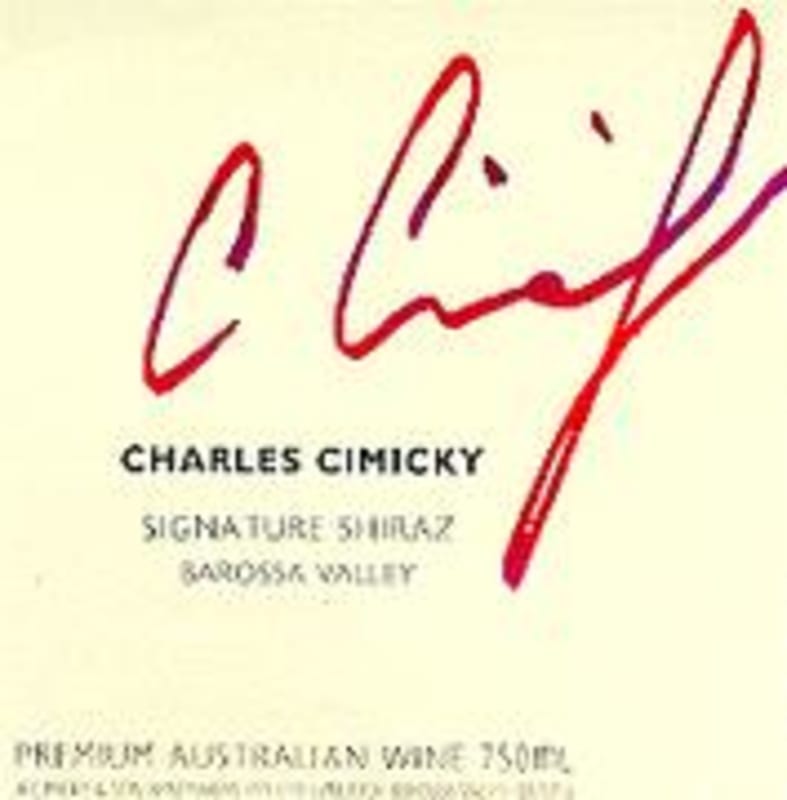 Cimicky Signature Shiraz 1998 Front Label