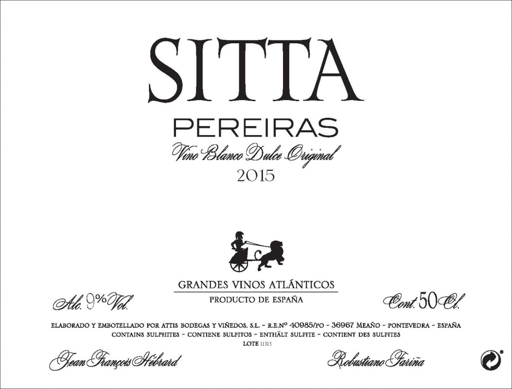 Attis Winery and Vineyard Sitta Pereiras 2015 Front Label
