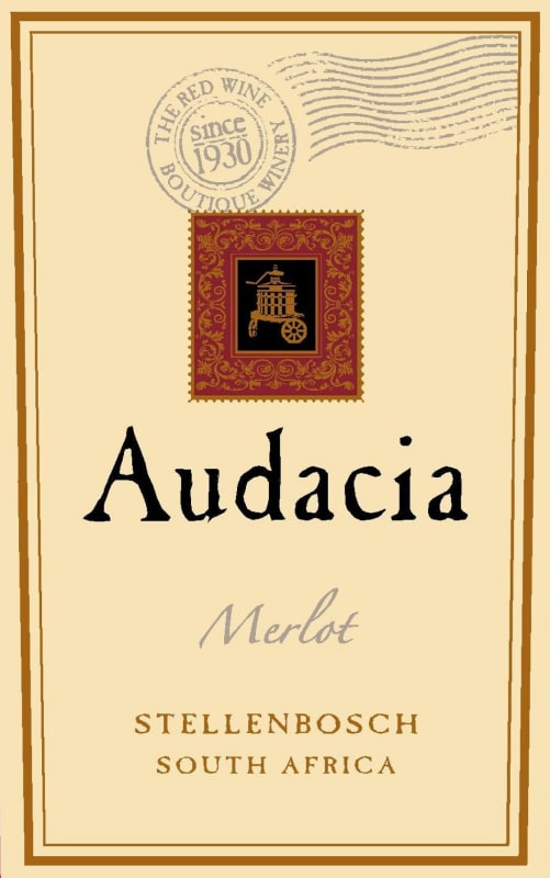 Audacia Merlot 2012 Front Label