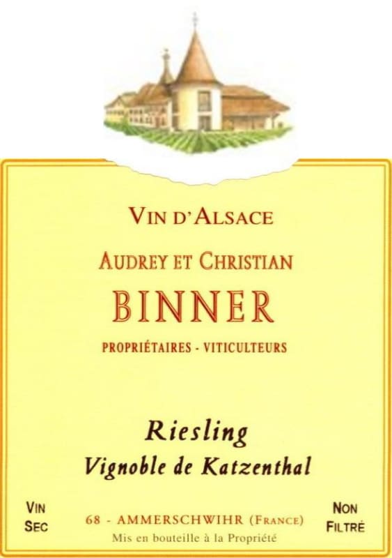 Audrey Et Christian Binner Vignoble de Katzensthal Riesling 2013 Front Label