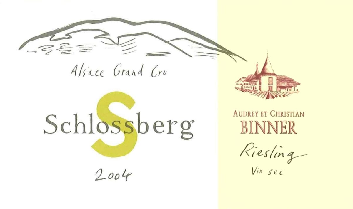 Audrey Et Christian Binner Alsace Grand Cru Schlossberg Riesling 2004 Front Label