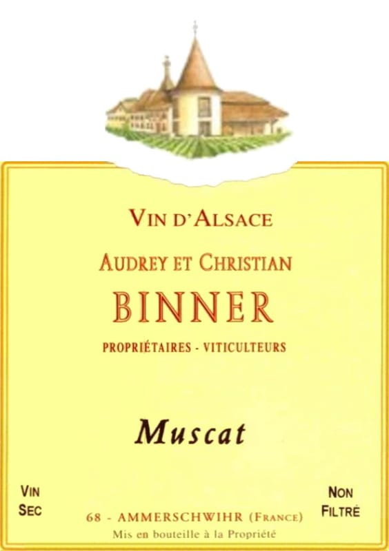 Audrey Et Christian Binner Alsace Muscat 2012 Front Label