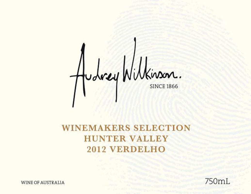 Audrey Wilkinson Vineyard Winemakers Selection Verdelho 2012 Front Label