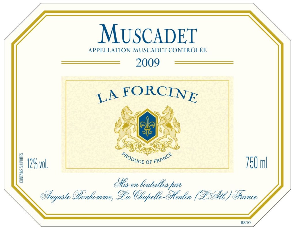 Auguste Bonhomme Muscadet La Forcine 2009 Front Label