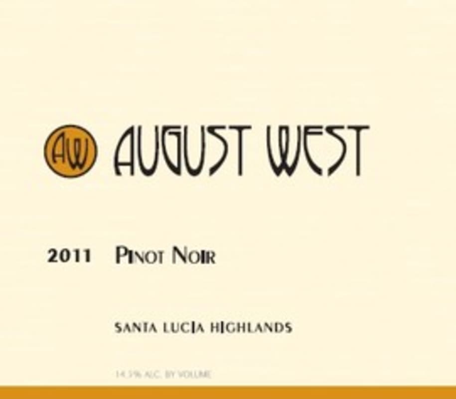 August West Pinot Noir 2011 Front Label