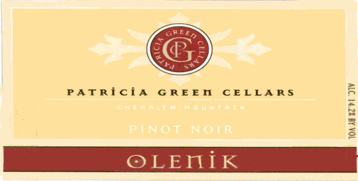 Patricia Green Olenik Vineyard Pinot Noir 2014 Front Label