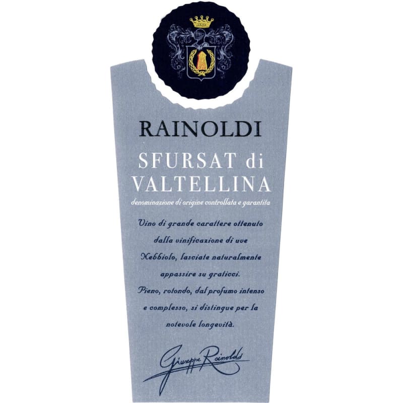 Aldo Rainoldi Sfursat di Valtellina Ca' Rizzieri 2009 Front Label