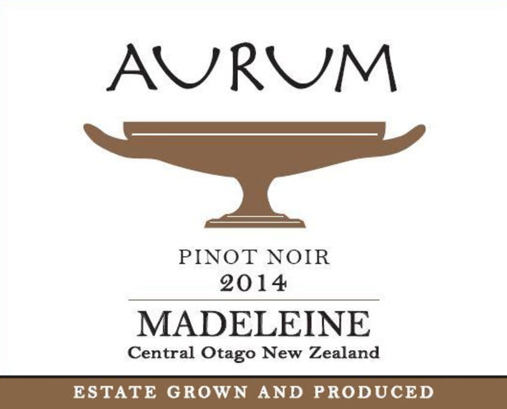 Aurum Madeleine Pinot Noir 2014 Front Label