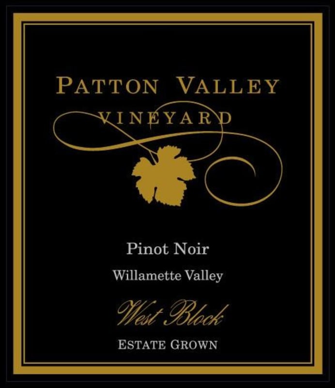Patton Valley West Block Pinot Noir 2012 Front Label
