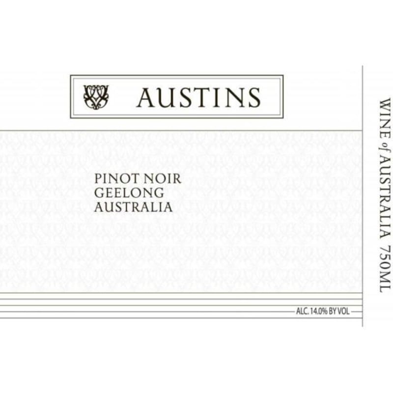 Austins Wines Pinot Noir 2008 Front Label