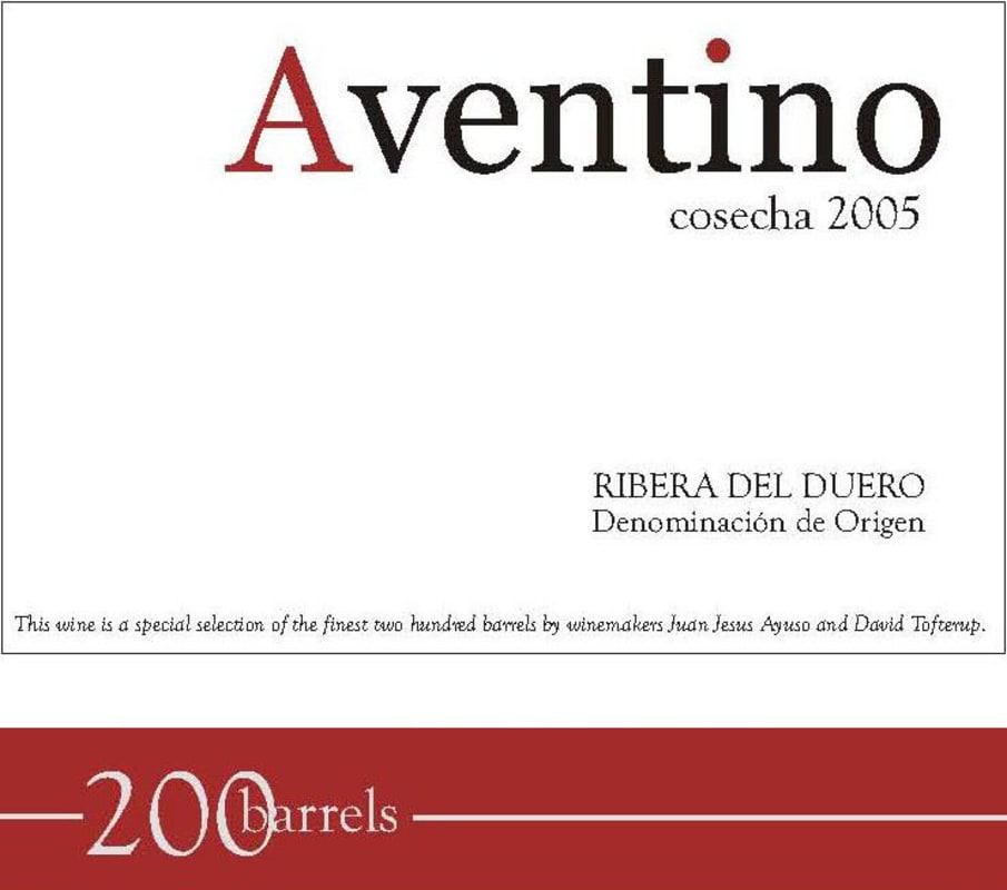 Aventino Wines 200 Barrels 2005 Front Label