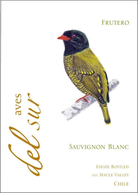 Aves del Sur Wines Maule Valley Sauvignon Blanc 2014 Front Label