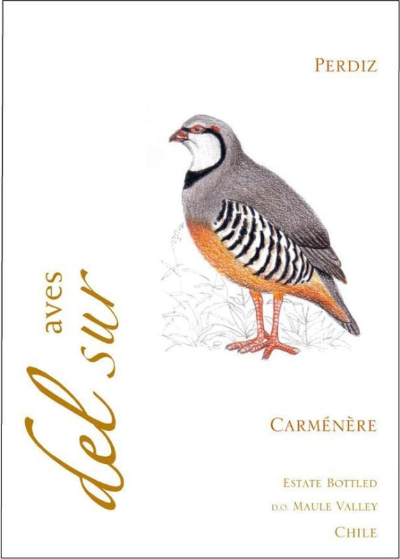 Aves del Sur Wines Carmenere 2015 Front Label