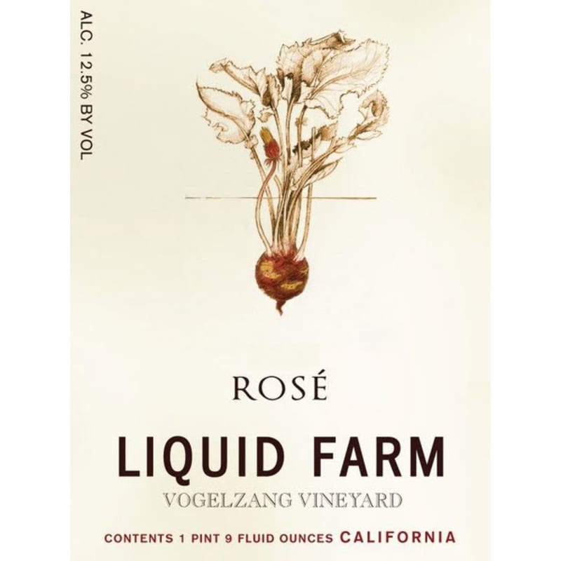 Liquid Farm Vogelzang Vineyard Rose of Mourvedre 2016 Front Label