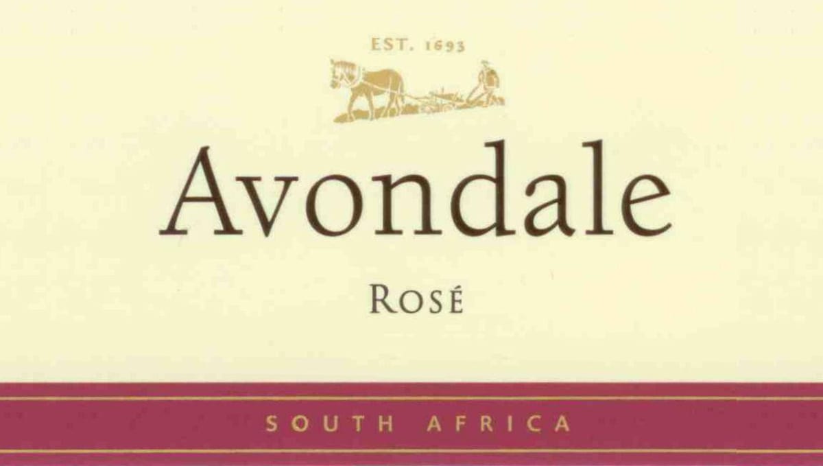 Avondale Rose 2009 Front Label