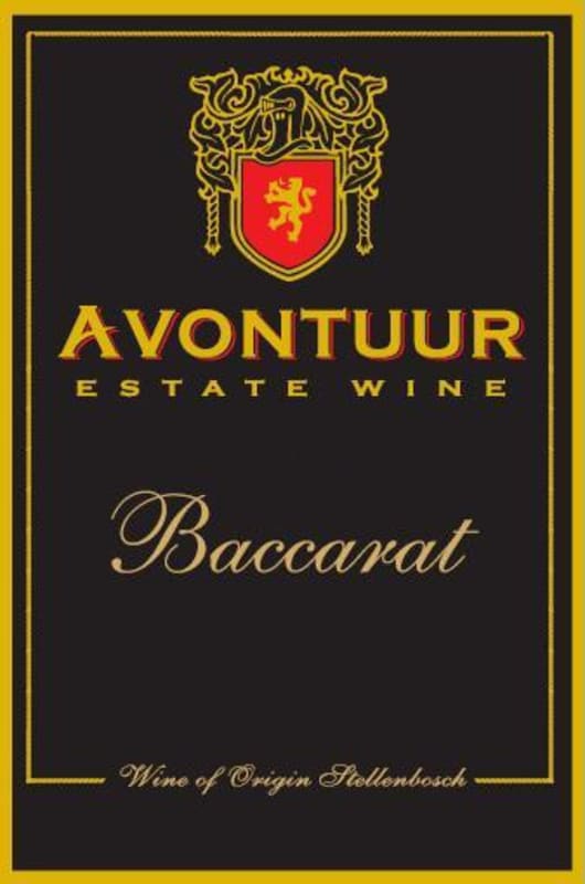 Avontuur Estate Baccarat 2009 Front Label