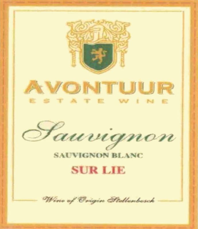 Avontuur Estate Stellenbosch Sauvignon Blanc 2012 Front Label