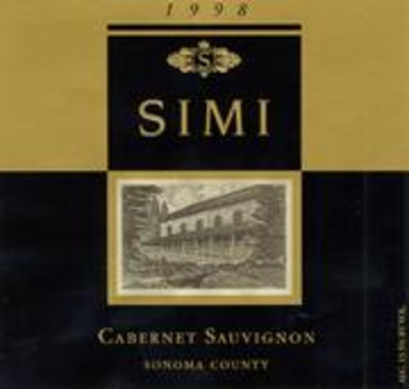 Simi Alexander Valley Cabernet Sauvignon 1998 Front Label