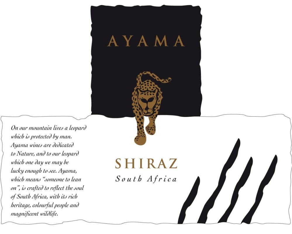 Ayama Slent Farms Shiraz 2012 Front Label