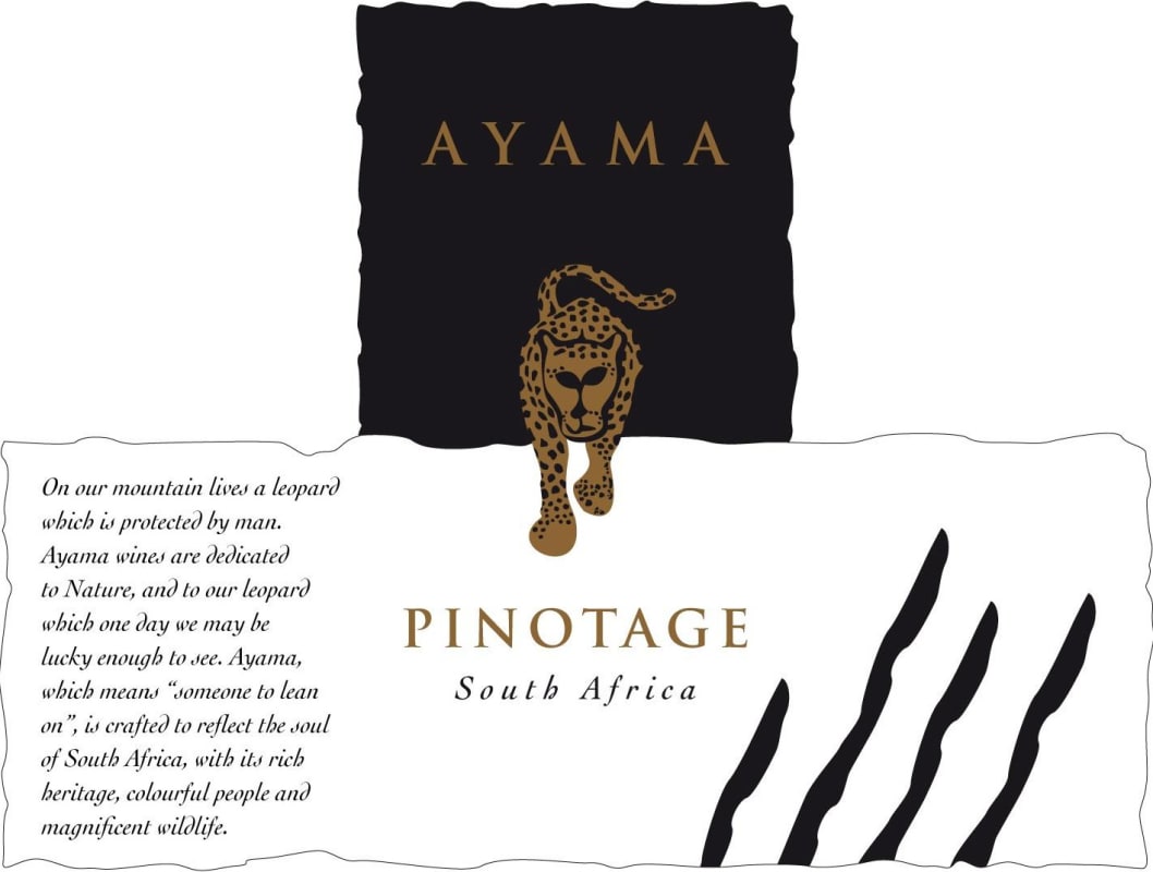 Ayama Slent Farms Pinotage 2012 Front Label