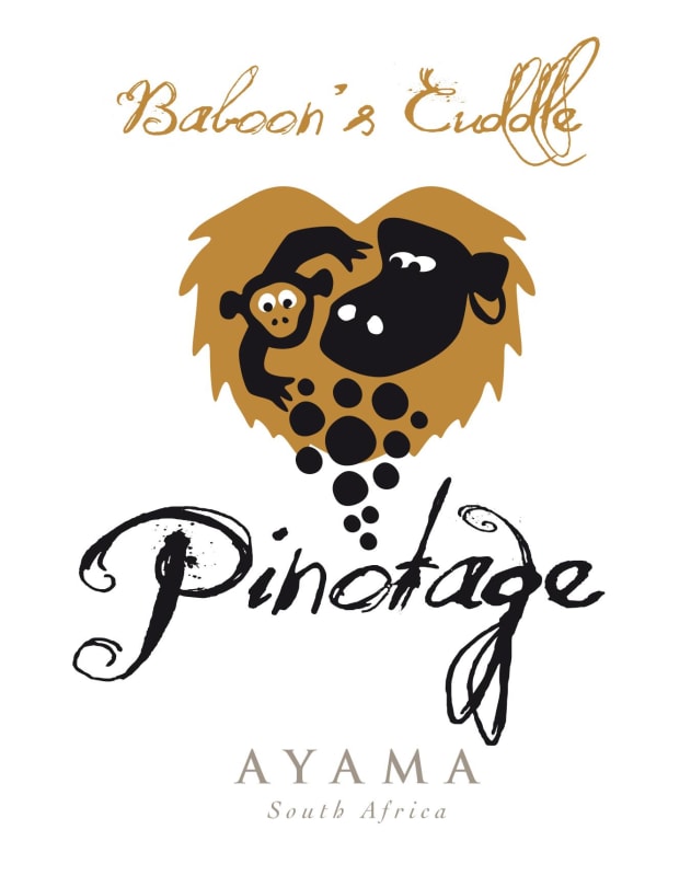 Ayama Slent Farms Baboon's Cuddle Pinotage 2013 Front Label