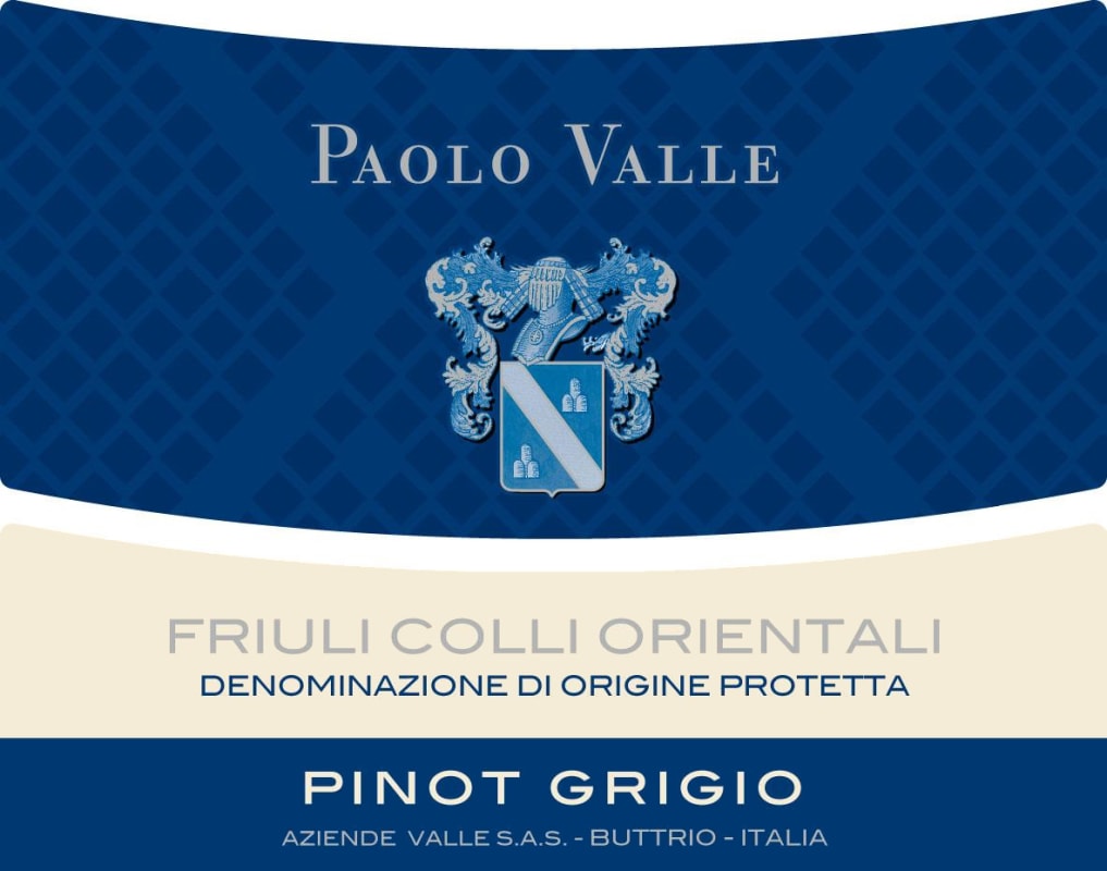 Az Vitivinicole Valle di Luigi Valle Colli Orientali del Friuli Pinot Grigio 2014 Front Label