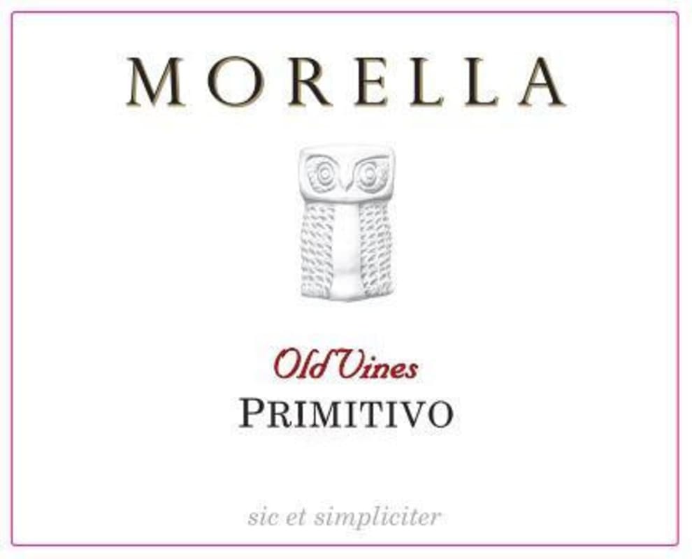 Az. Ag. Morella Old Vines Primitivo 2015 Front Label