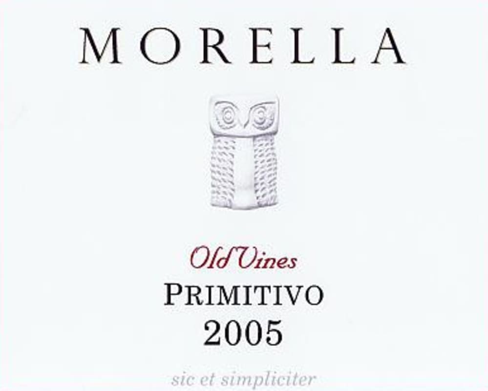 Az. Ag. Morella Old Vines Primitivo 2005 Front Label