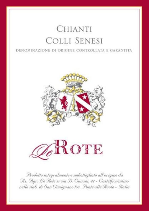 Az. Agraria Le Rote Chianti Colli Senesi 2010 Front Label