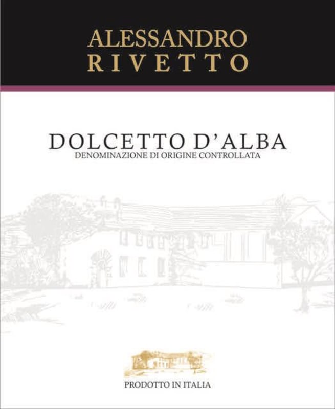 Alessandro Rivetto Dolcetto d'Alba 2014 Front Label