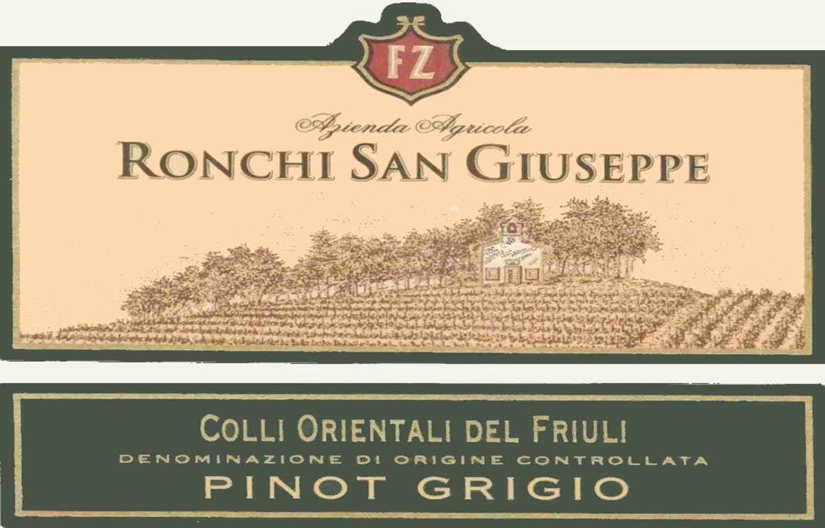 Az. Agricola Ronchi San Giuseppe Colli Orientali del Friuli Pinot Grigio 2014 Front Label