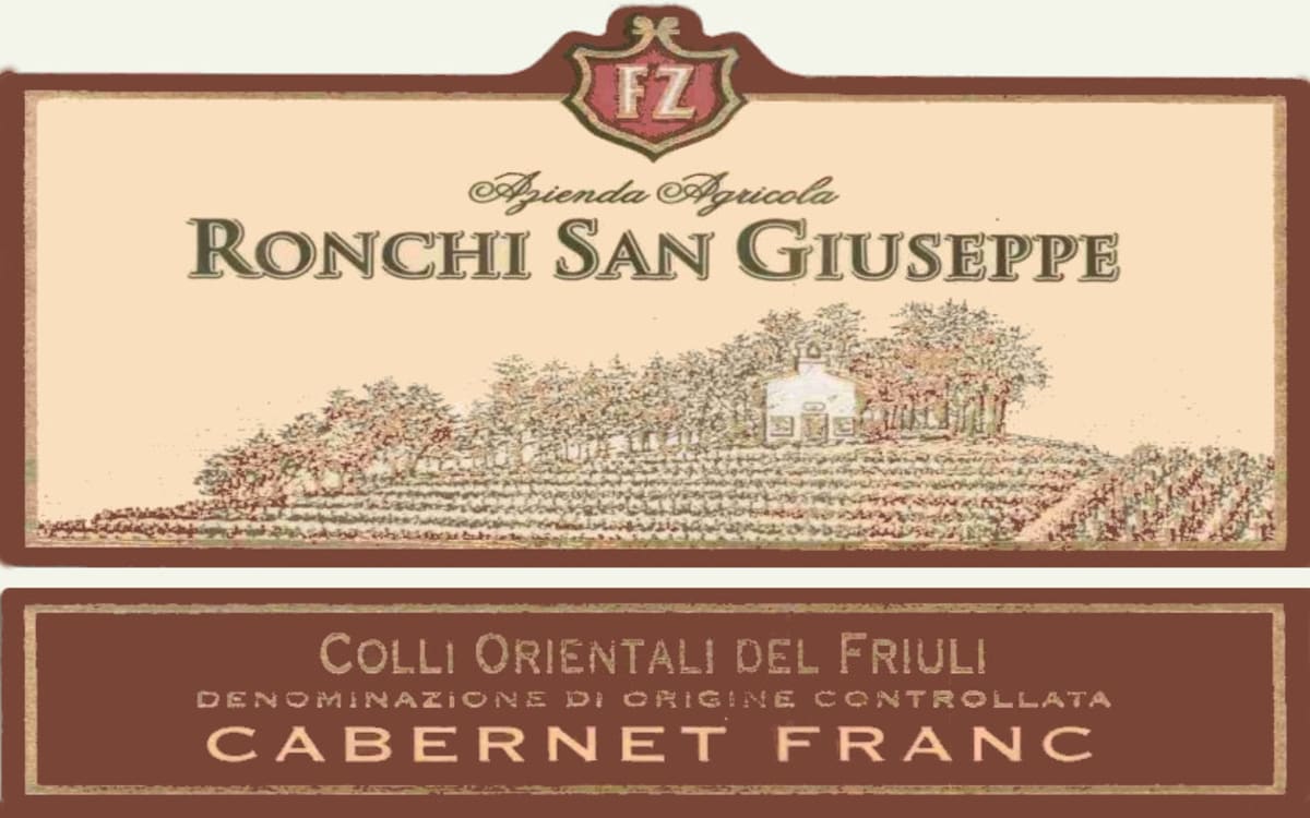 Az. Agricola Ronchi San Giuseppe Colli Orientali del Friuli Cabernet Franc 2005 Front Label