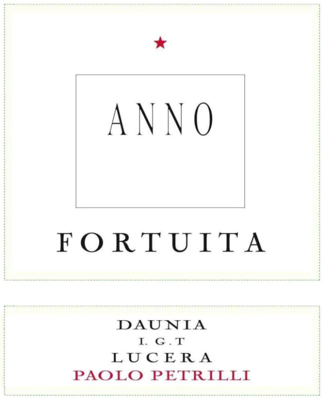 Azienda Agraria Paolo Petrilli Daunia Fortuita Rosso 2012 Front Label