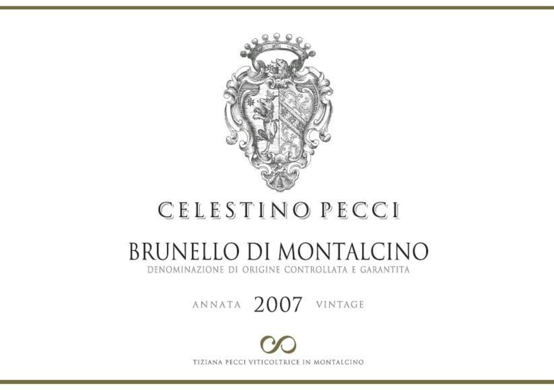Celestino Pecci Brunello di Montalcino 2007 Front Label