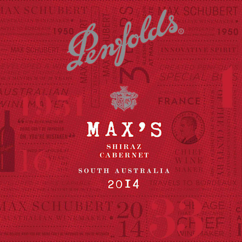Penfolds Max's Cabernet Sauvignon 2014 Front Label