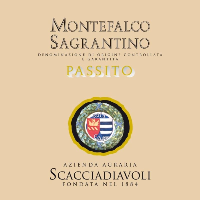 Scacciadiavoli Sagrantino di Montefalco Passito 2009 Front Label