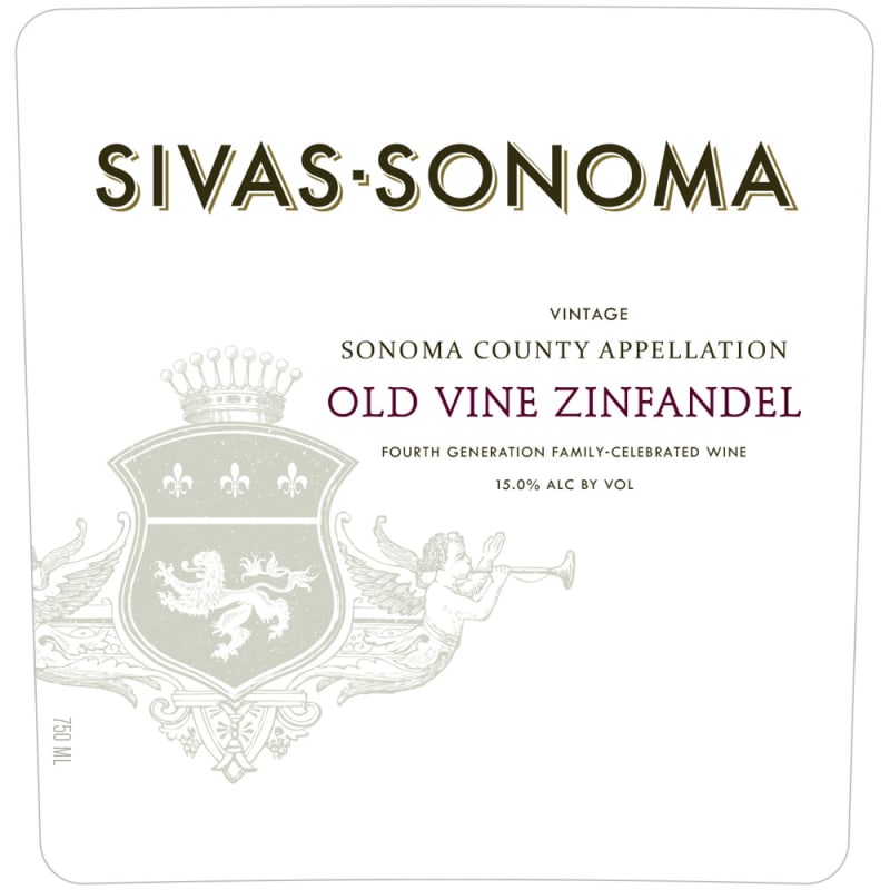 Sivas-Sonoma Old Vine Zinfandel 2014 Front Label