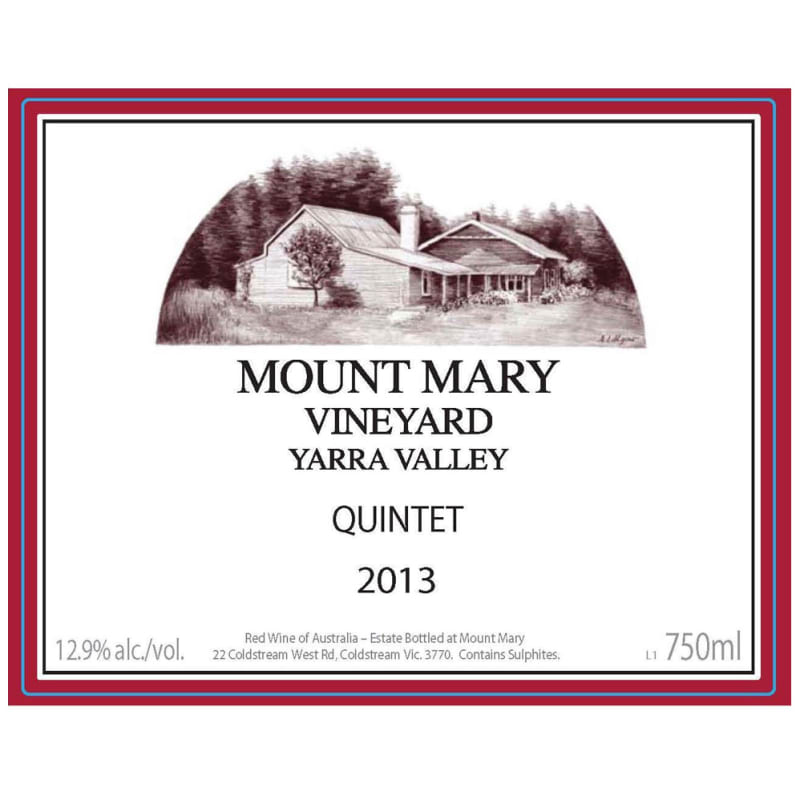 Mount Mary Vineyards Quintet 2013 Front Label