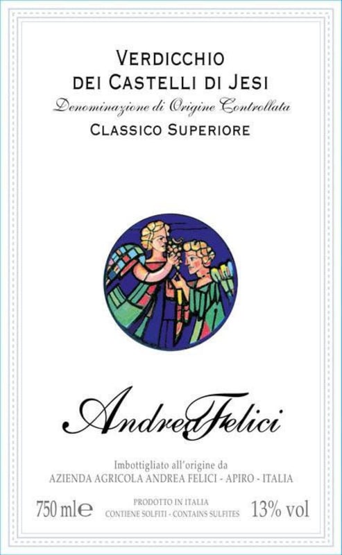 Andrea Felici Verdicchio dei Castelli di Jesi Classico Superiore 2014 Front Label