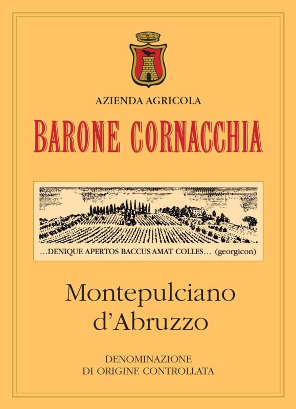 Barone Cornacchia Montepulciano d'Abruzzo 2014 Front Label