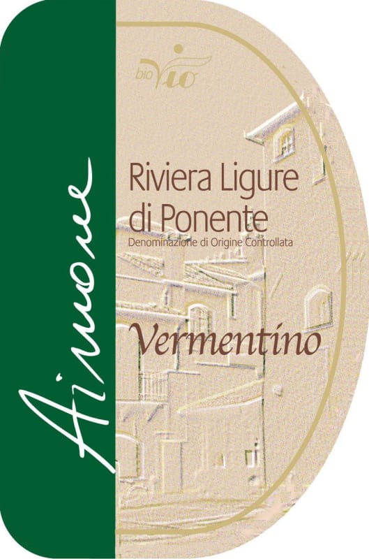 Azienda Agricola Biologica Vio Giobatta Riviera Ligure di Ponente Aimone Vermentino 2014 Front Label