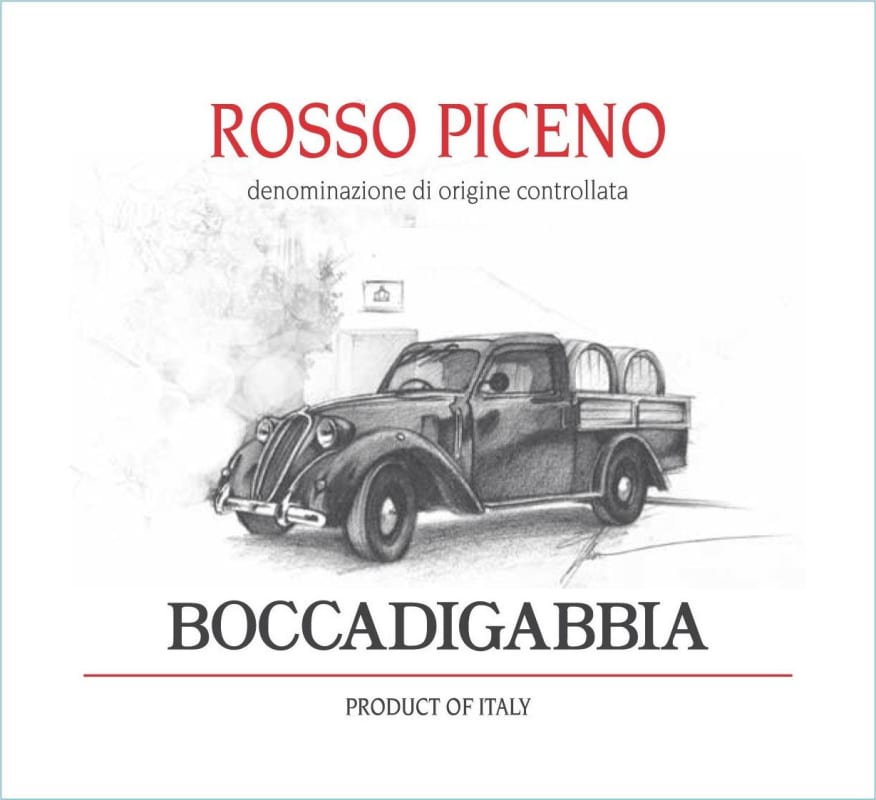 Azienda Agricola Boccadigabbia Rosso Piceno 2012 Front Label