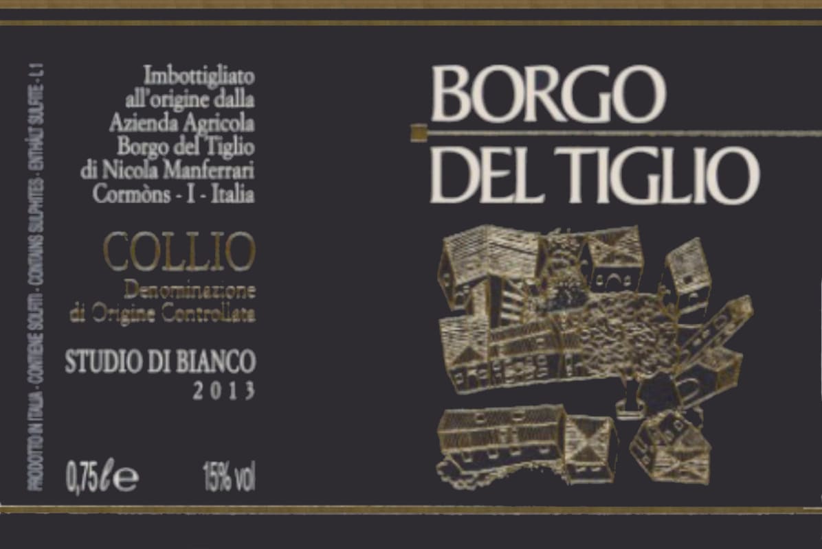 Borgo del Tiglio Collio Studio di Bianco 2013 Front Label