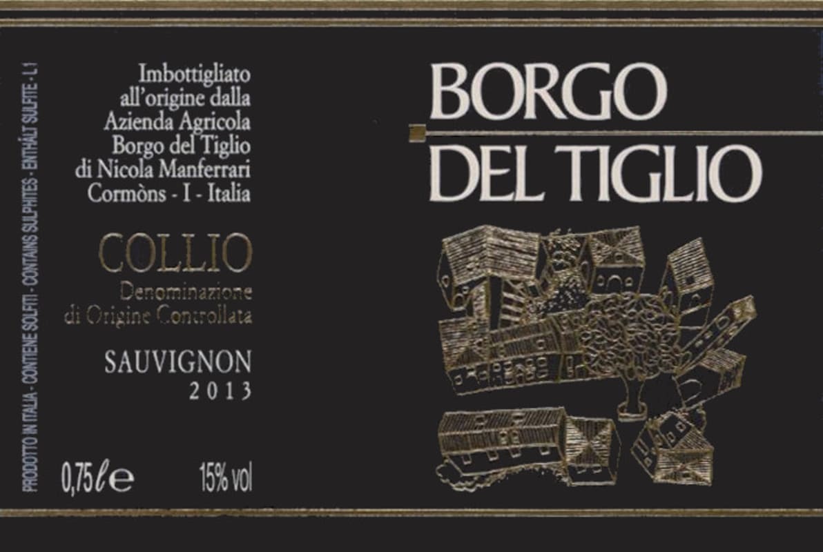 Borgo del Tiglio Collio Sauvignon Selezione 2013 Front Label