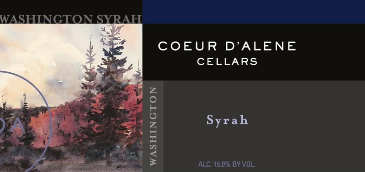 Coeur D'Alene Cellars Syrah 2005 Front Label