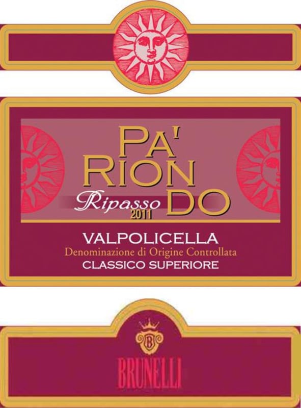 Azienda Agricola Brunelli Ripasso Classico Superiore Pa' Riondo Valpolicella 2011 Front Label