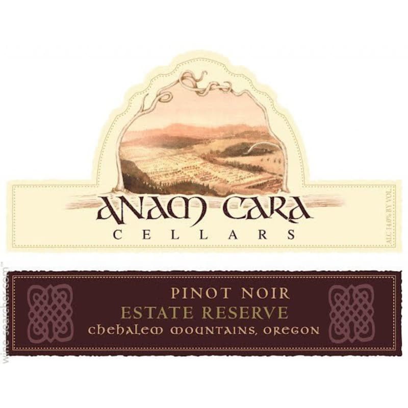 Anam Cara Reserve Estate Pinot Noir 2012 Front Label