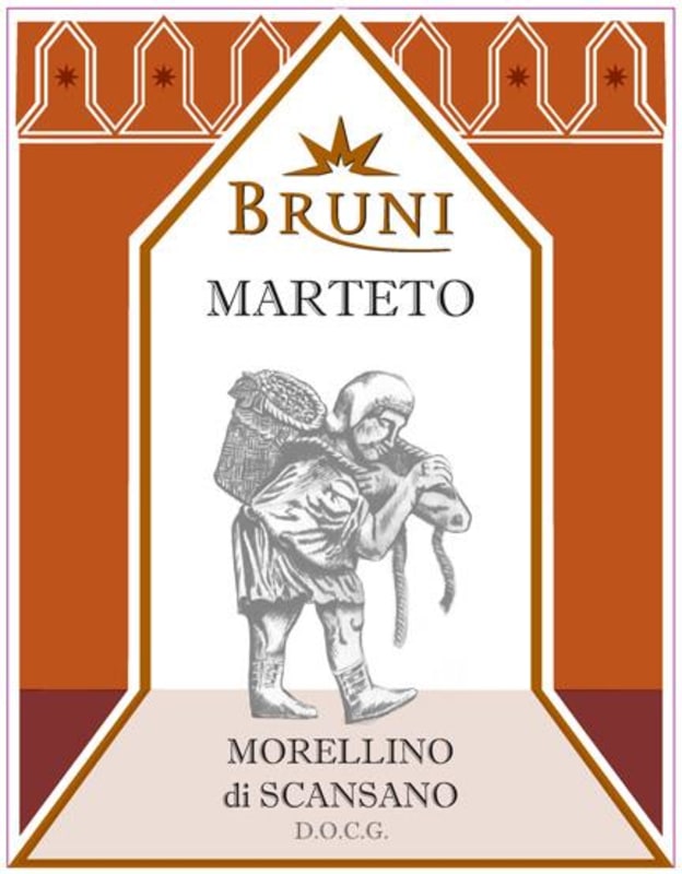 Bruni Morellino di Scansano Marteto 2014 Front Label