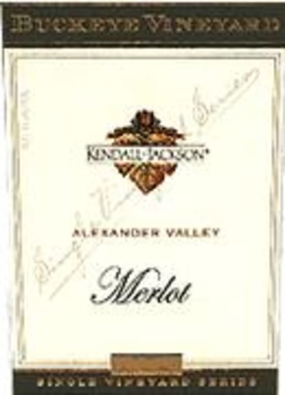 Kendall-Jackson Buckeye Vineyard Merlot 1996 Front Label