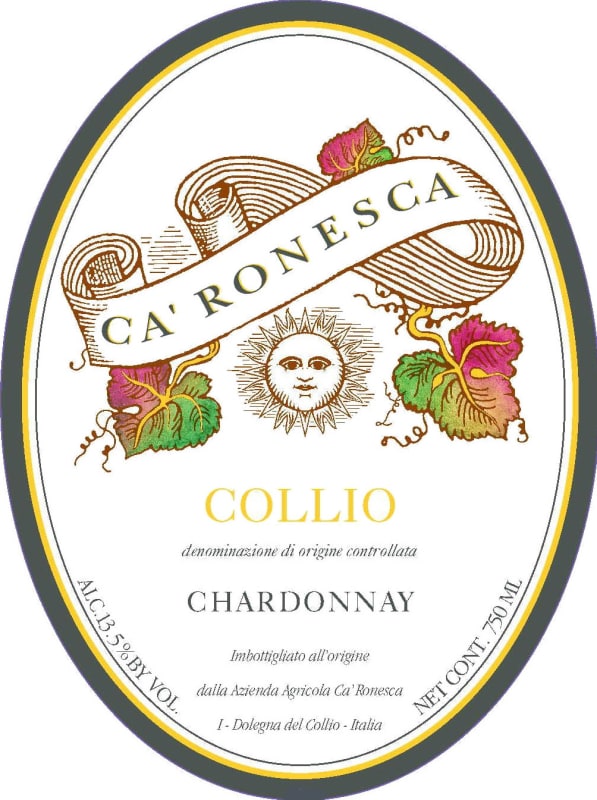 Azienda Agricola Ca' Ronesca Collio Chardonnay 2006 Front Label